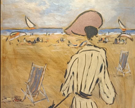 Henry Saint-Clair - scène de plage normande / dimensions: 80x40 / catégorie de prix: €€€