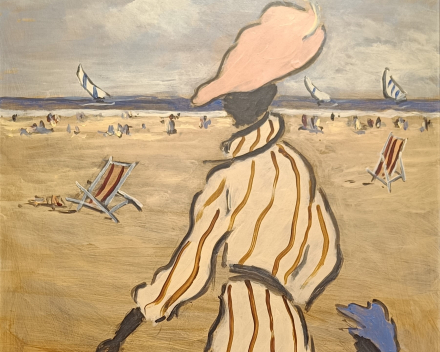 Henry Saint-Clair - scène de plage normande / dimensions: 70x35 / catégorie de prix: €€€