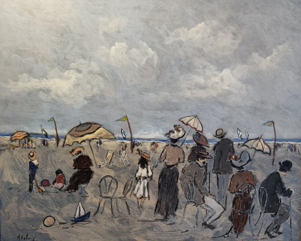 Henry Saint-Clair - scène de plage normande / dimensions: 50x60 / catégorie de prix: €€€