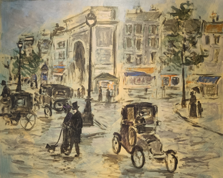 Henry Saint-Clair - Porte Saint-Martin à Paris / dimensions: 70x80 / catégorie de prix: €€€